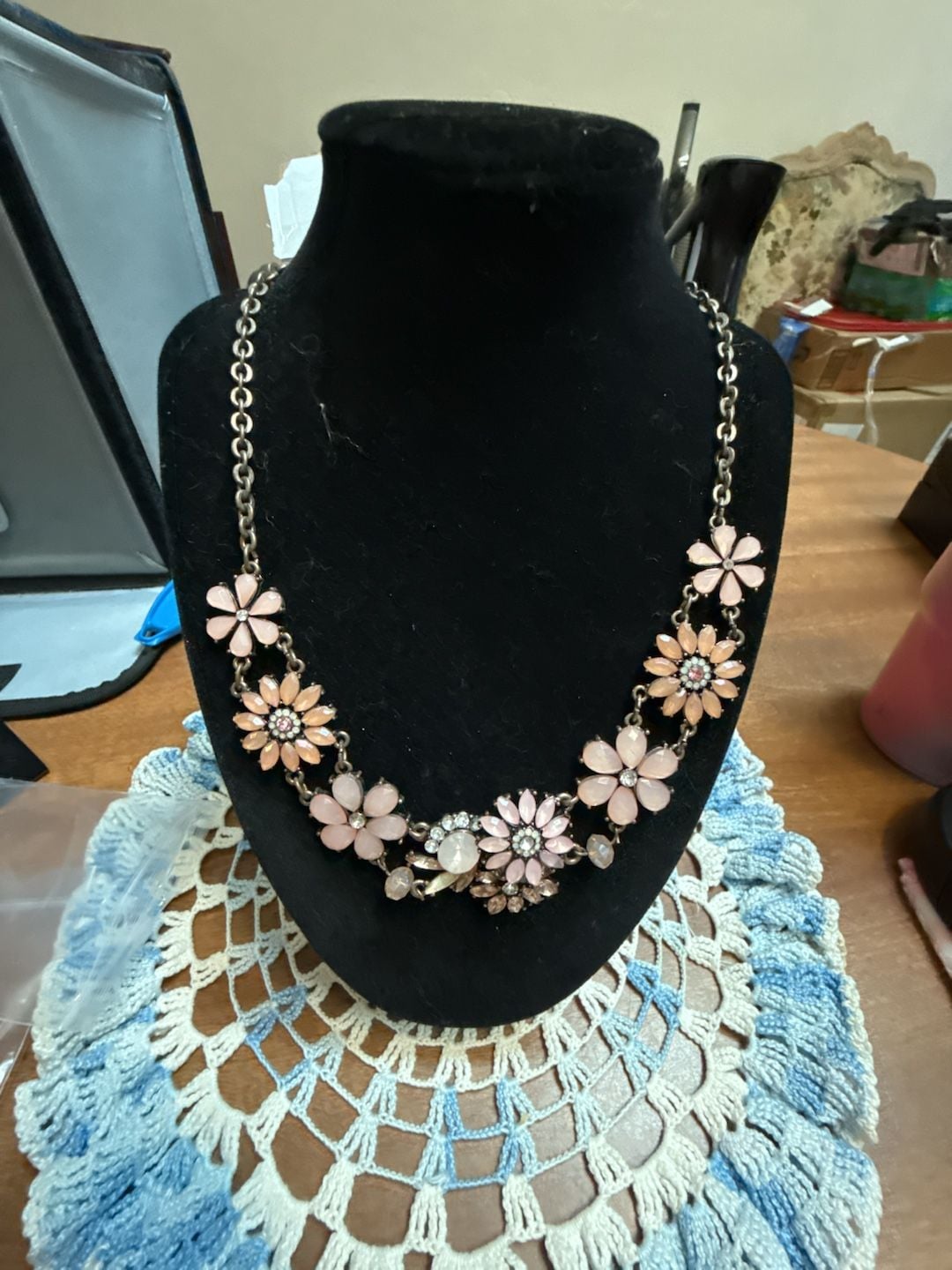 Torrid Blush Floral Bib Statement Necklace 4