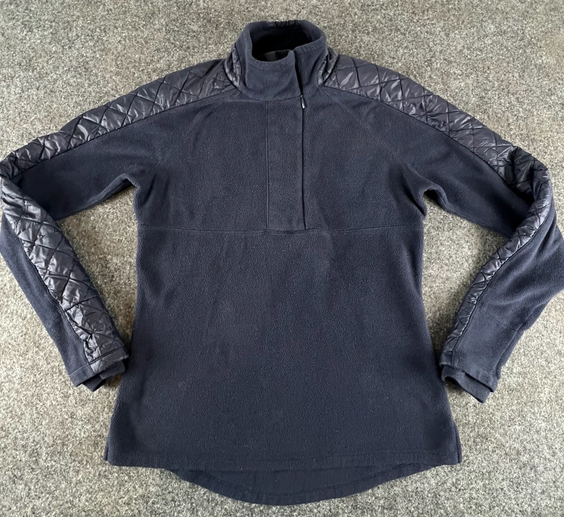 Athleta Vortex Half Zip Pullover Size M Black Quilted Fleece 2