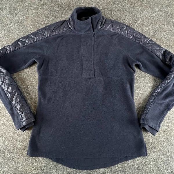 Athleta Vortex Half Zip Pullover Size M Black Quilted Fleece
