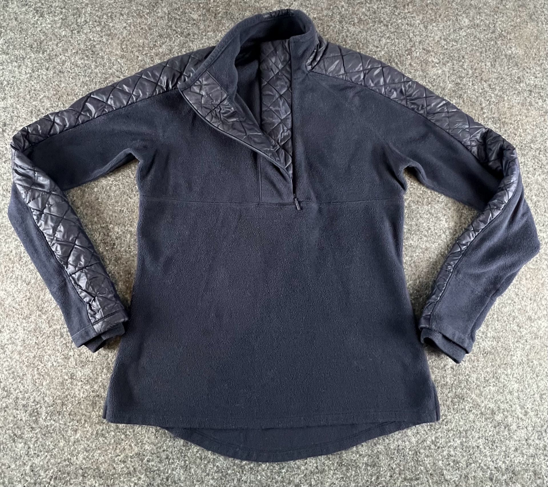 Athleta Vortex Half Zip Pullover Size M Black Quilted Fleece 3