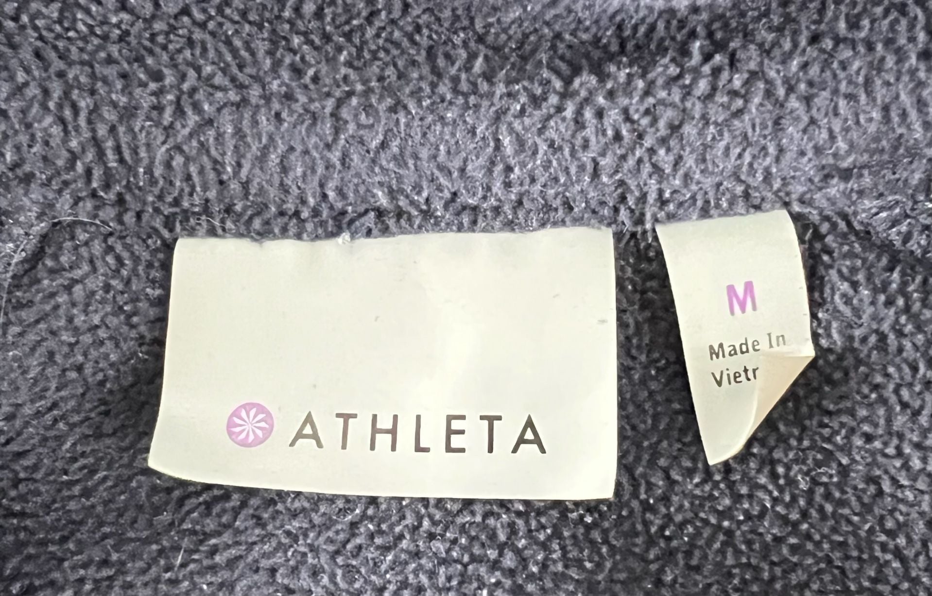 Athleta Vortex Half Zip Pullover Size M Black Quilted Fleece 5