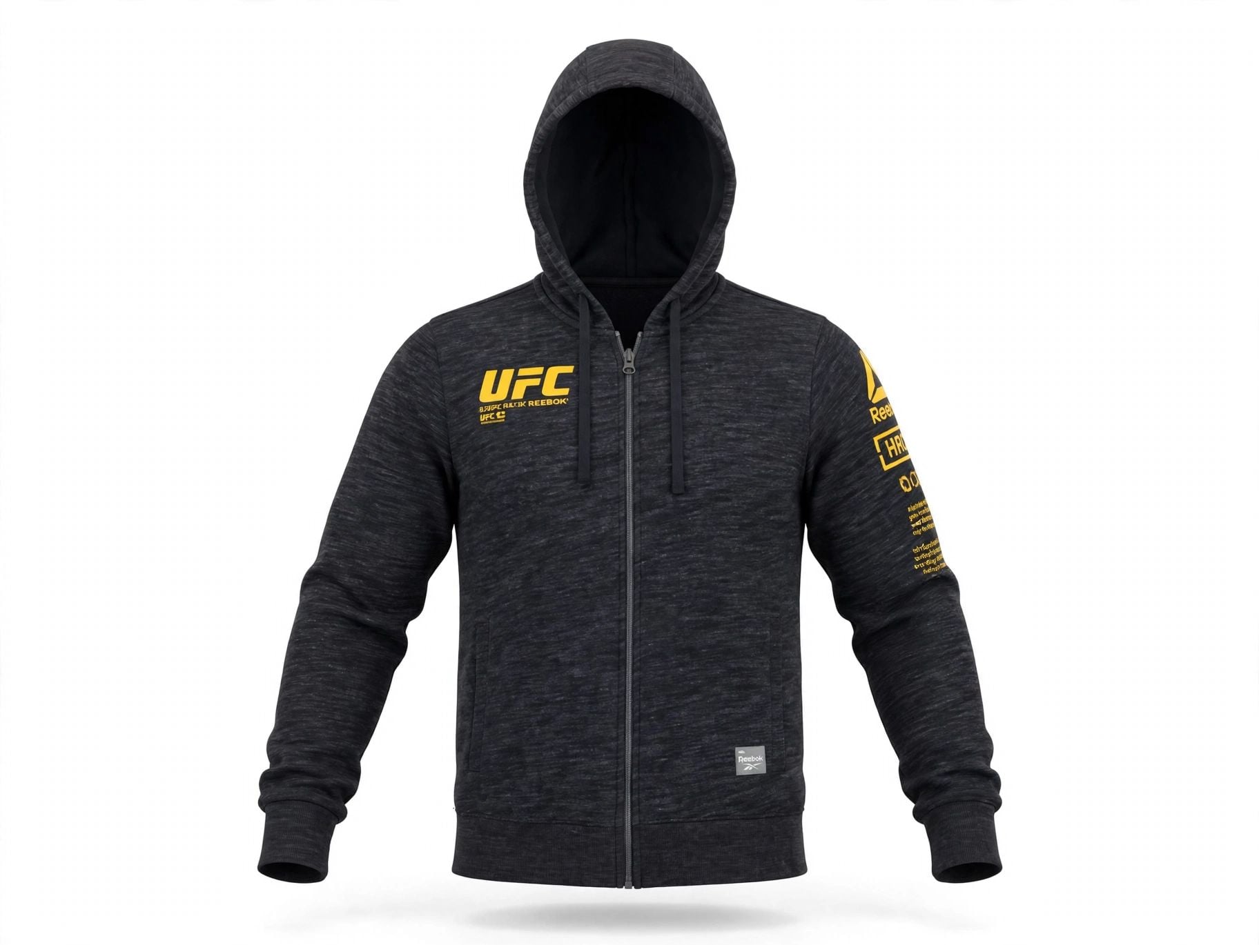 Reebok UFC Fight For Yours Hoodie Men’s Full Zip MMA Walkout Fight Kit Gray 13