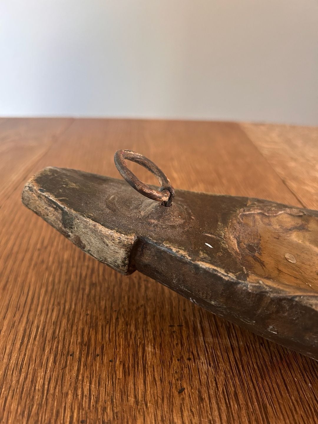 Antique Hand Carved Wooden Boat Bowl Primitive Rustic Decor 3