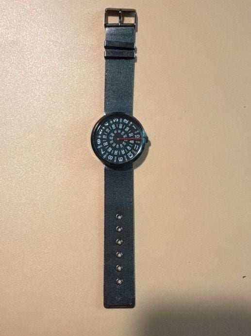 PAIDU Turntable Dial Quartz Watch Black Stainless Steel Mesh Band 2