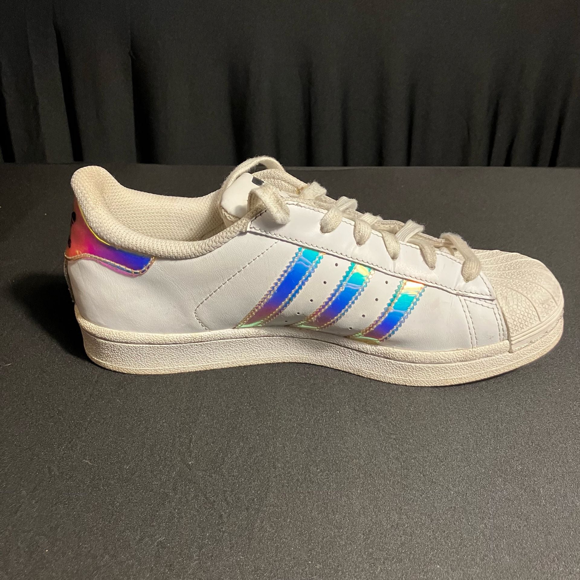 Adidas Superstar Size 5 White Iridescent Sneakers 5