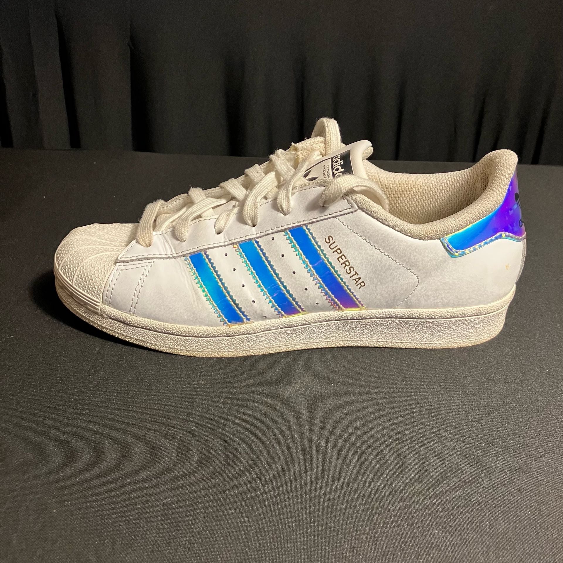 Adidas Superstar Size 5 White Iridescent Sneakers 6