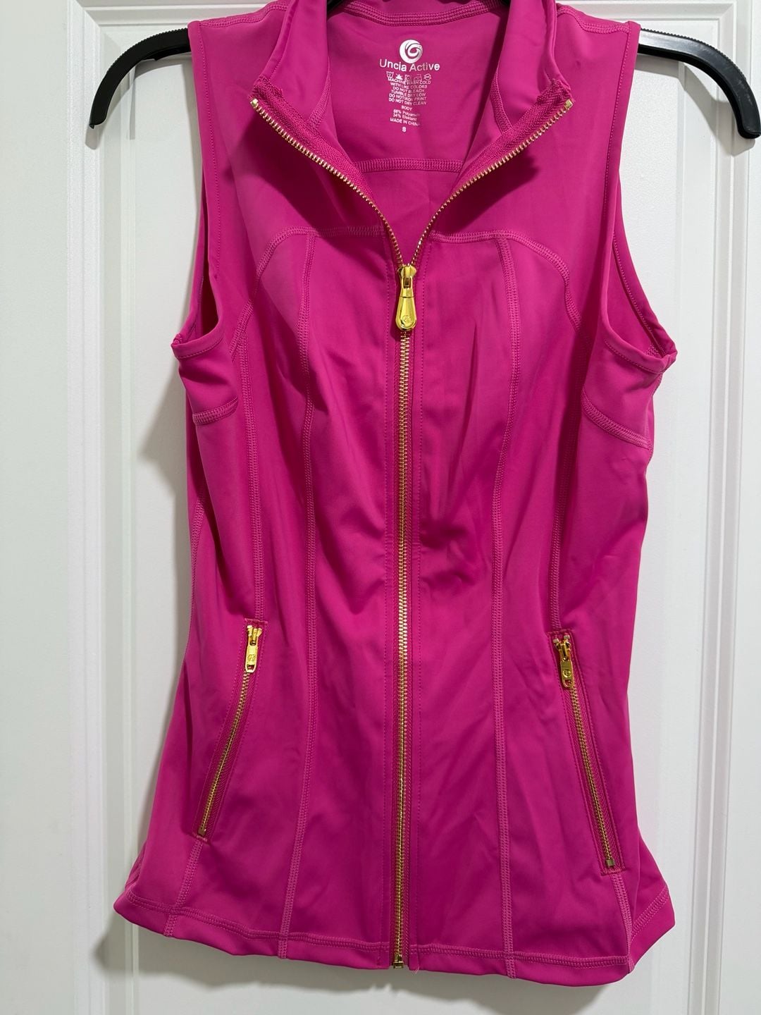 Uncia Active Full Zip Vest Size S Pink Athletic 2