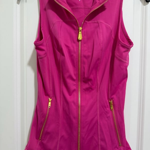 Uncia Active Full Zip Vest Size S Pink Athletic