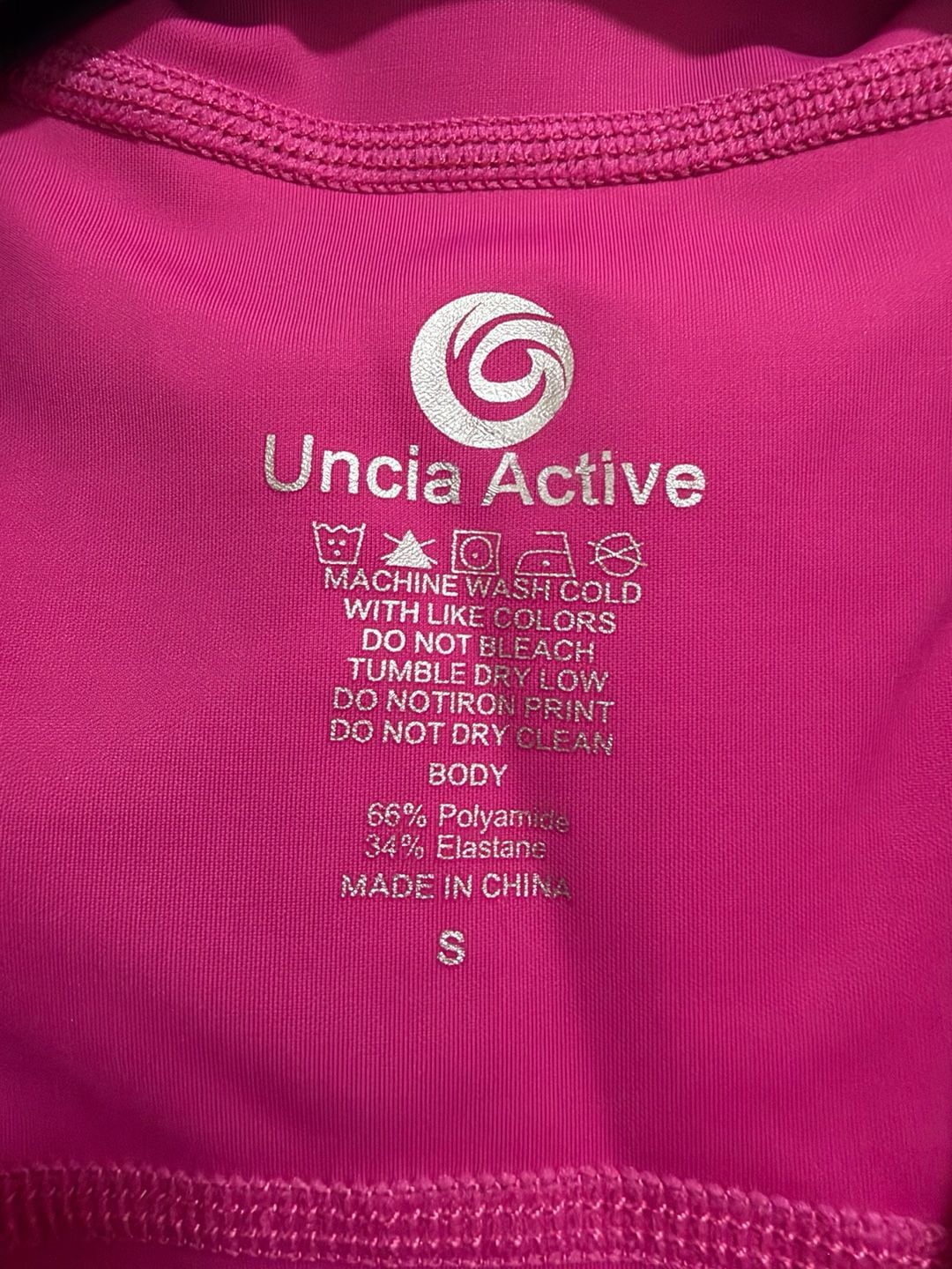 Uncia Active Full Zip Vest Size S Pink Athletic 3