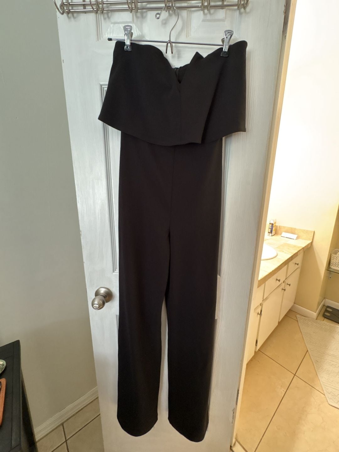 Lulus Strapless Jumpsuit Size S Black Popover Overlay 2