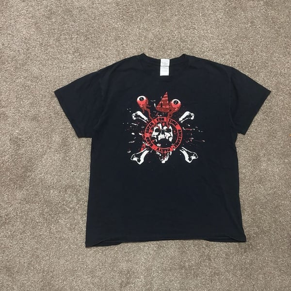 Early 2000s Gildan Super Fun Time Awesome Band Party Graphic T-Shirt Size L Black