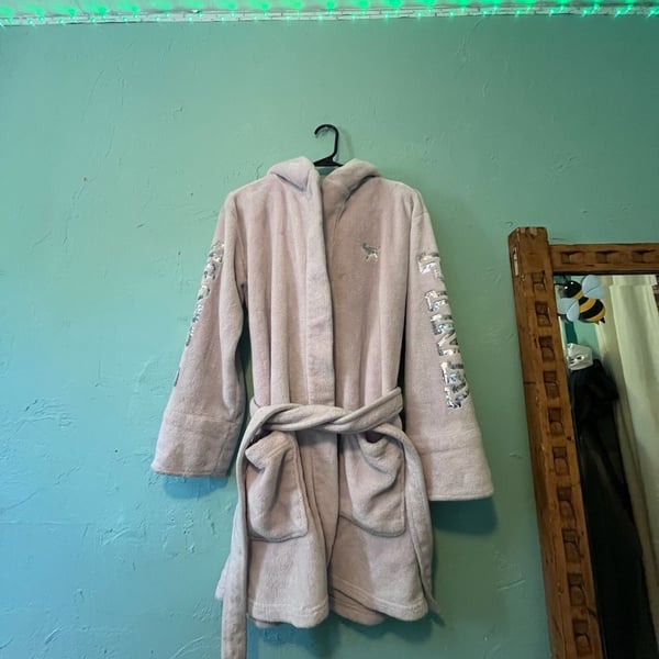 Victoria's Secret Pink Sequin Logo Robe
