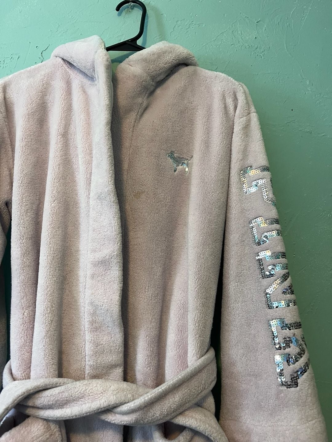 Victoria's Secret Pink Sequin Logo Robe 3