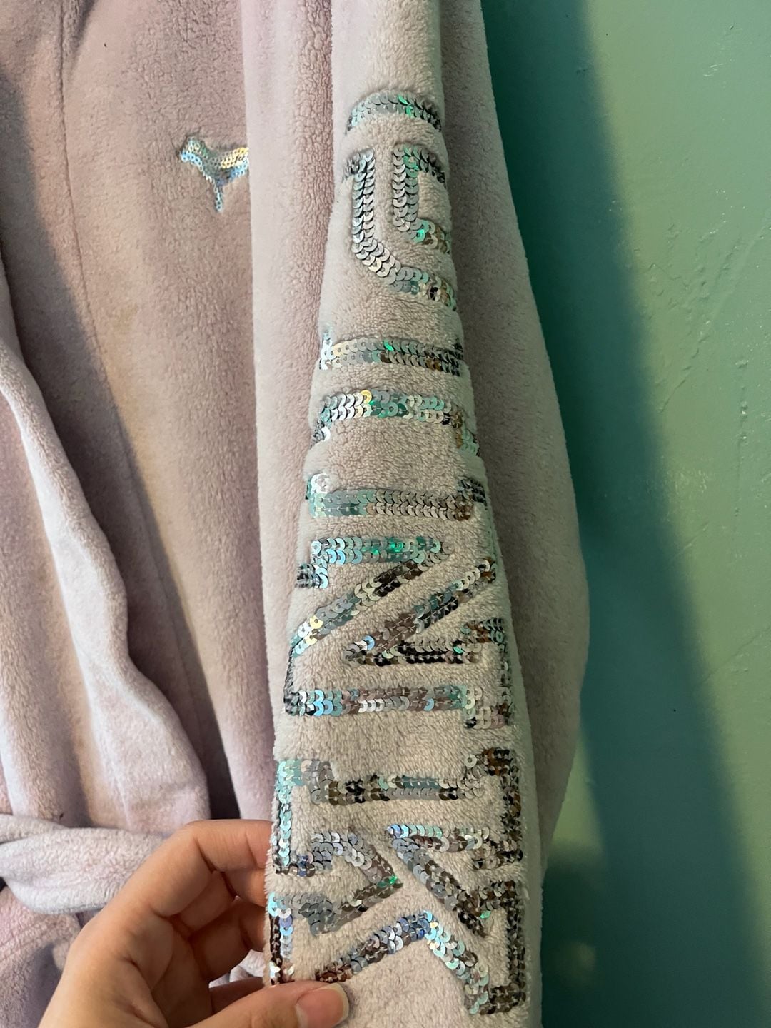Victoria's Secret Pink Sequin Logo Robe 6