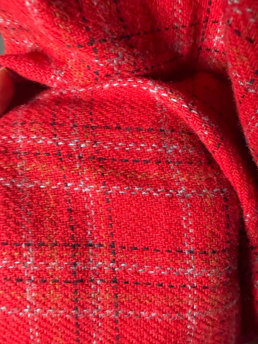 Vintage Blair Boutique Plaid Midi Skirt Size Medium Red Wool Blend 3
