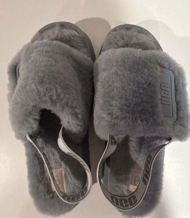UGG Disco Slide Slippers Ash Fog Gray Size 9 2