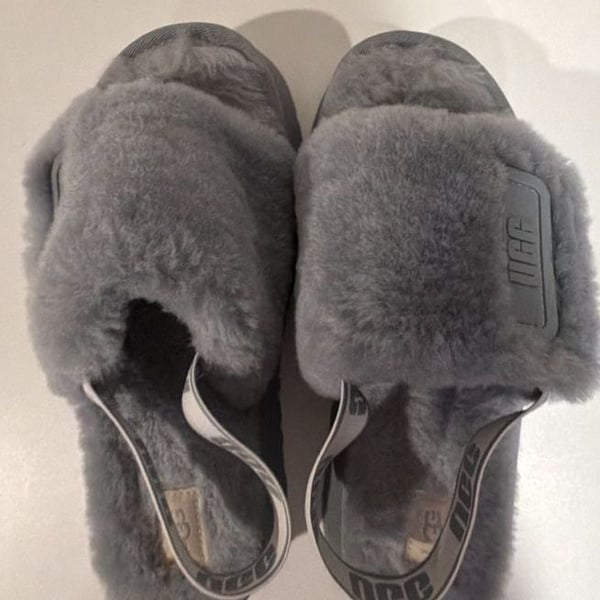 UGG Disco Slide Slippers Ash Fog Gray Size 9
