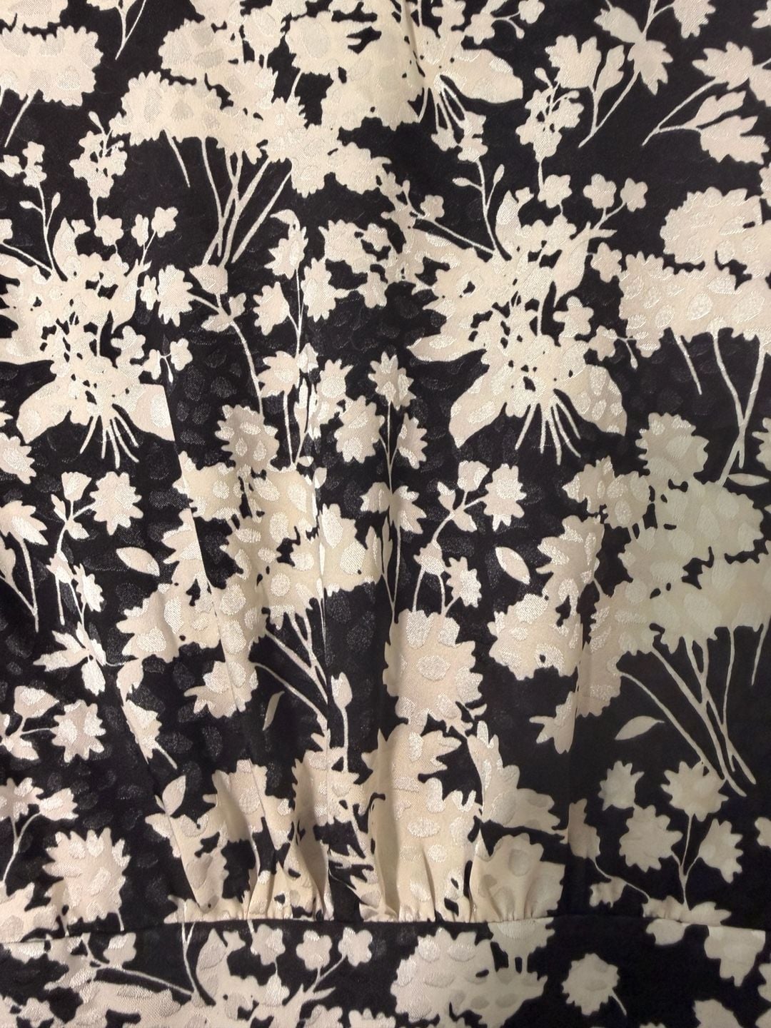 Rebecca Minkoff Cindy Floral Blouse Size XXS Black White Long Sleeve 8