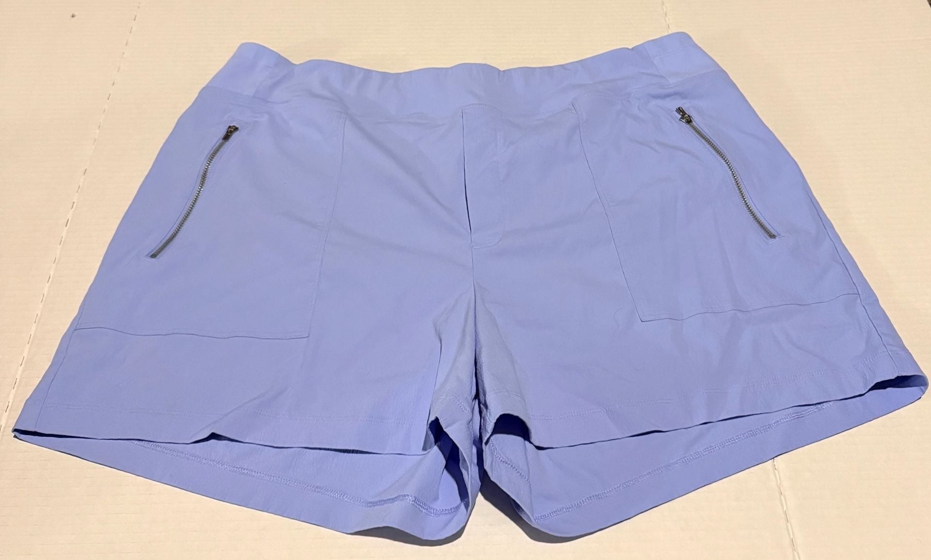 Athleta Brooklyn Shorts Size 18 Blue Periwinkle Athletic Casual 3