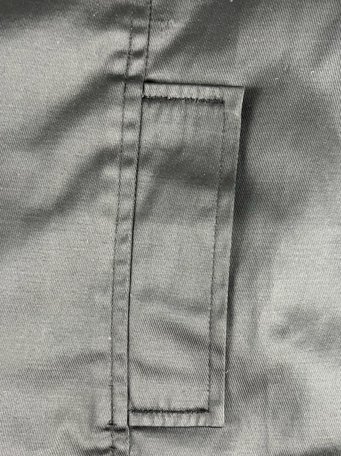 Mac & Jac Peplum Trench Coat Size M Black Button Front Jacket 6