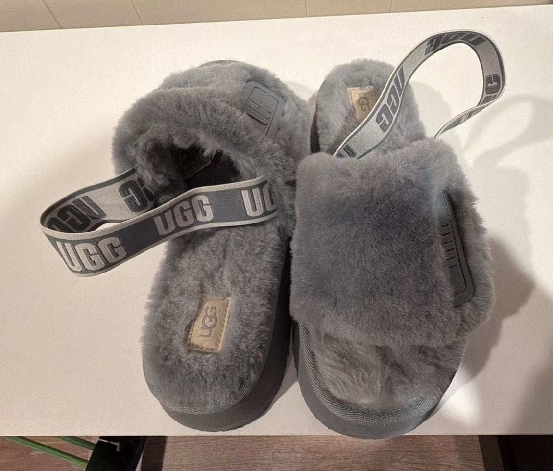 UGG Disco Slide Slippers Ash Fog Gray Size 9 10