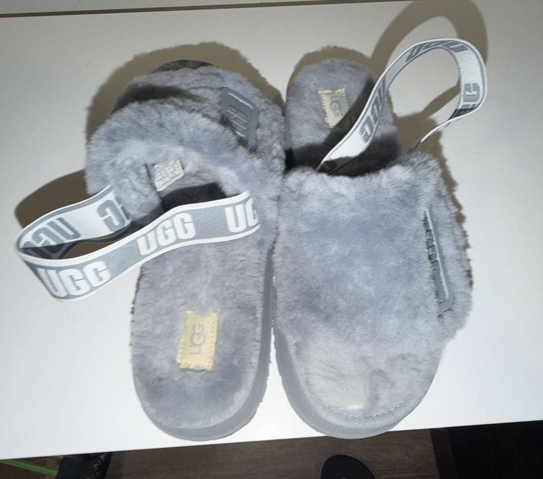 UGG Disco Slide Slippers Ash Fog Gray Size 9 9