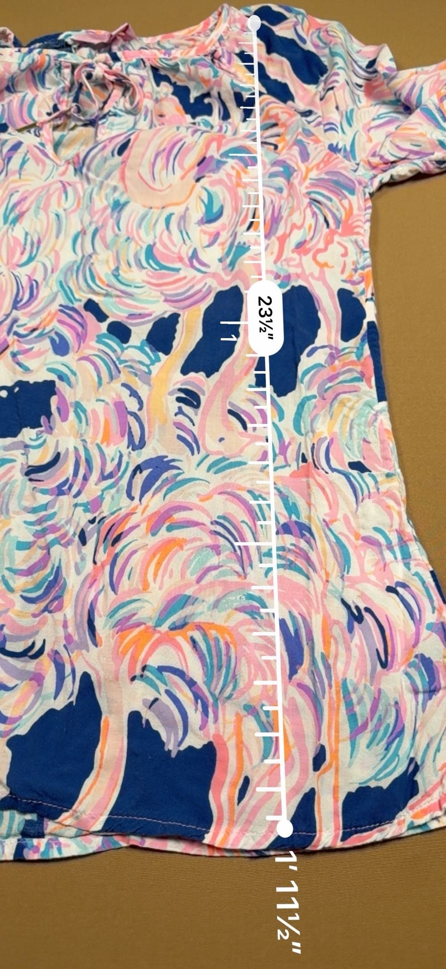 Lilly Pulitzer Willa Top Size XS Pink Multi Print Tie Neck Blouse 7