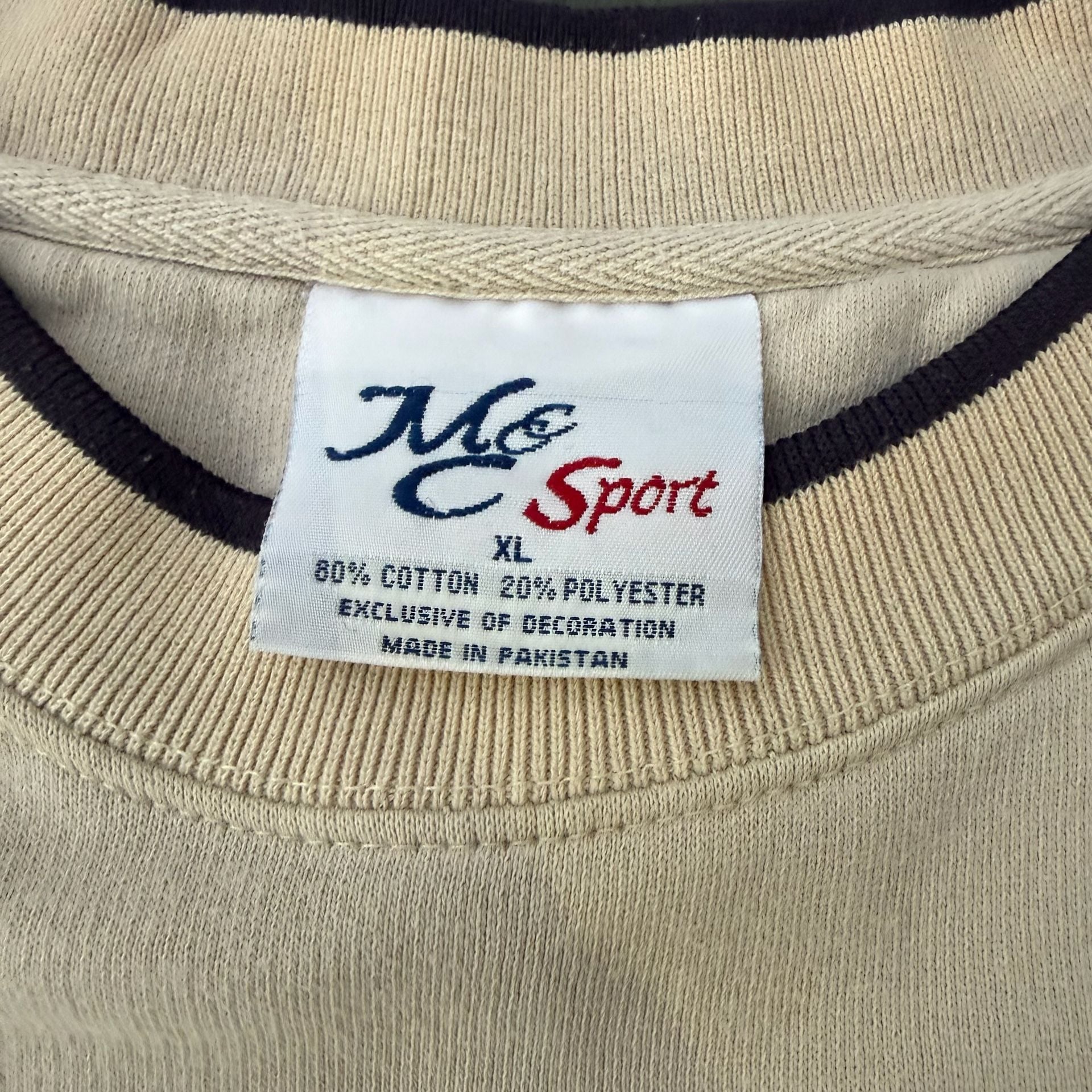 Grandpa Core All American Golfer Embroidered Golf Graphic Cream Sweatshirt XL 4
