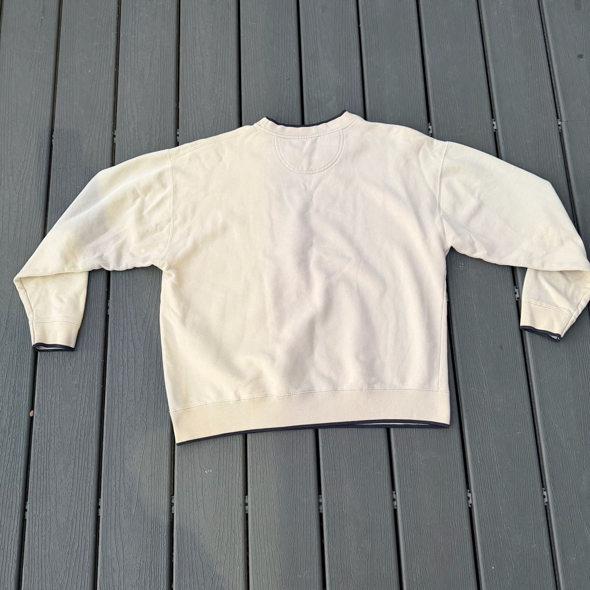 Grandpa Core All American Golfer Embroidered Golf Graphic Cream Sweatshirt XL 11