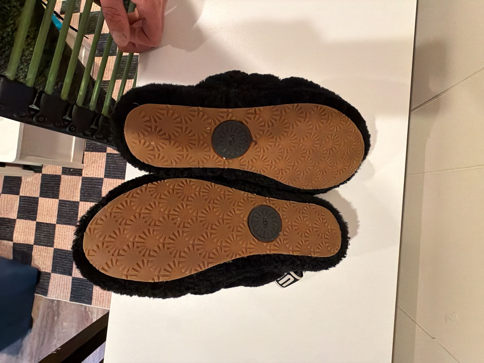 UGG Fluff Yeah Slide Size 8 Black Slippers 7
