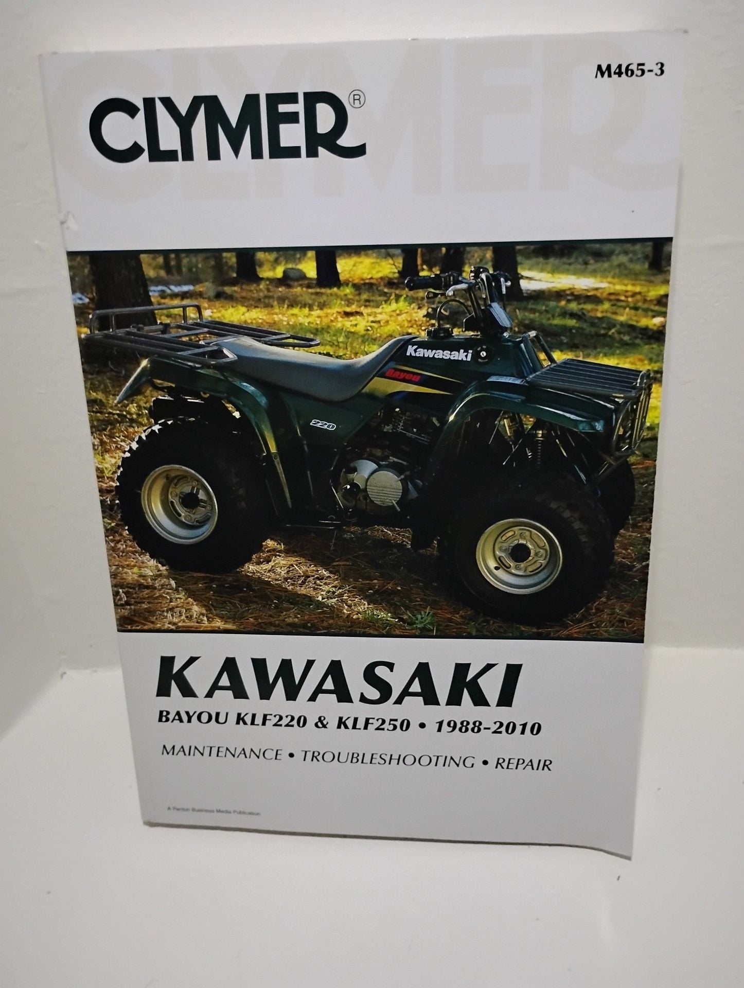 Clymer Kawasaki Bayou KLF220 & KLF250 1988-2010 Service Manual M465-3 1