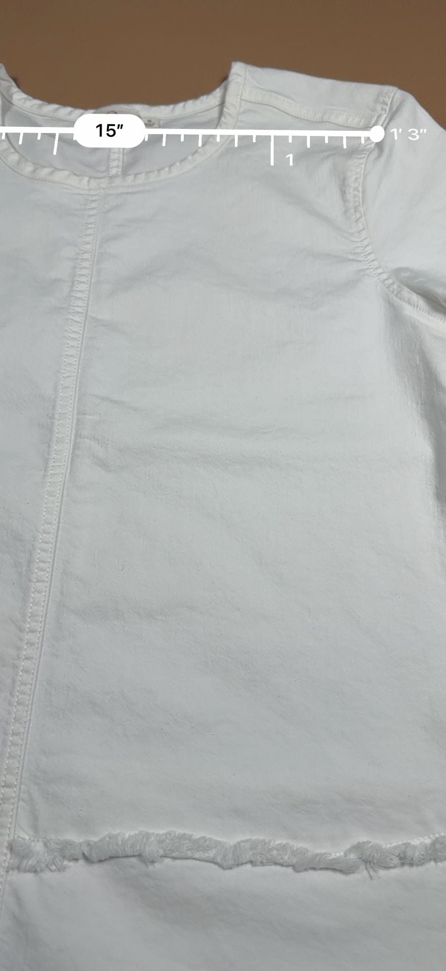 AG Adriano Goldschmied T-Shirt Size M White Raw Edge Short Sleeve 9
