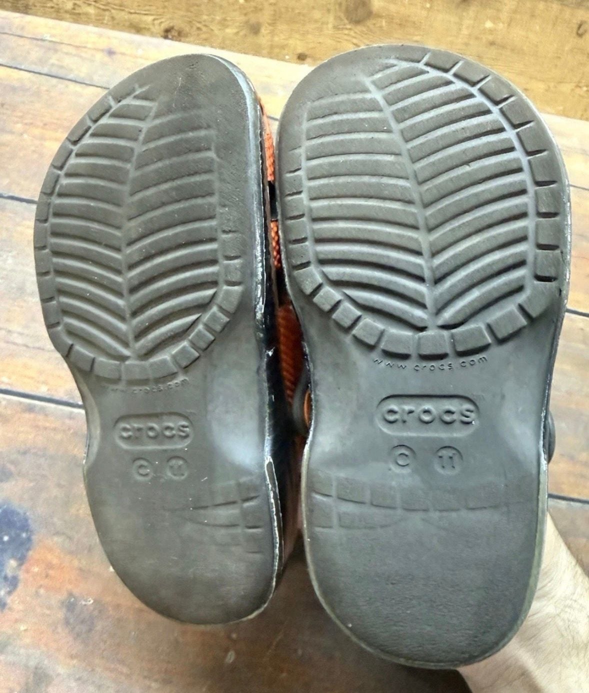 Crocs Reese's Classic Clogs Size C11 Orange Kids 3