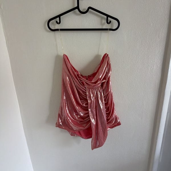 House of CB Metallic Top and Shirt Set Size L+ Pink