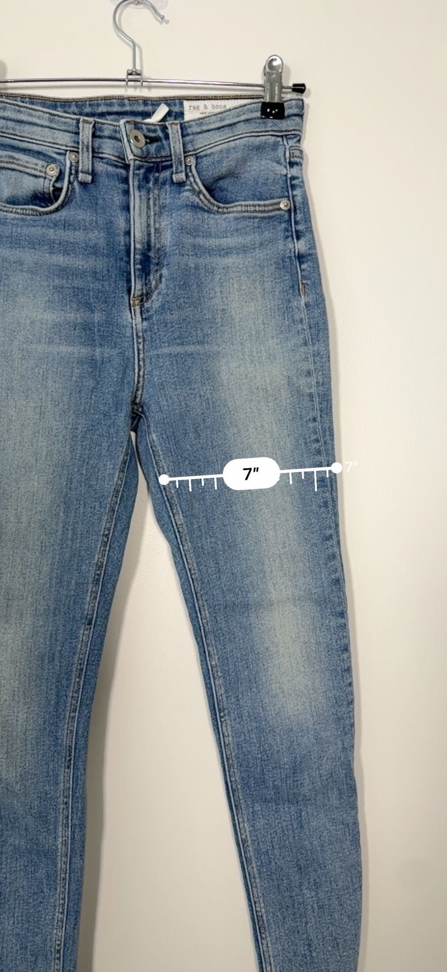 Rag & Bone Nina High-Rise Ankle Skinny Jeans Size 25 Collins Blue 13
