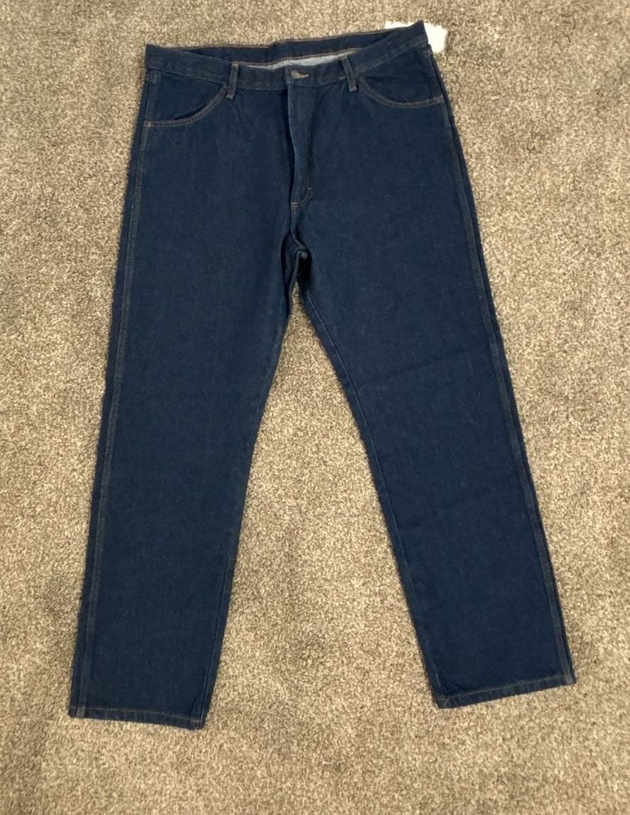 Rustler Regular Fit Straight Leg Jeans Size 40x32 Dark Wash Denim NWT 3