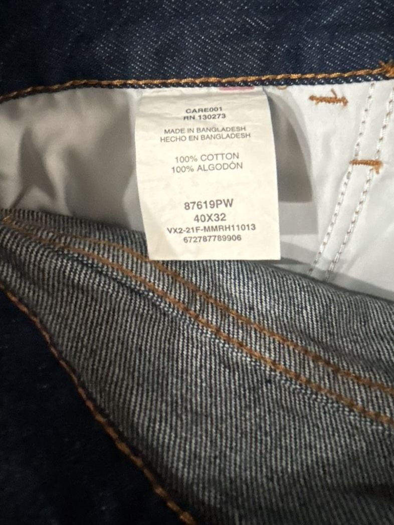 Rustler Regular Fit Straight Leg Jeans Size 40x32 Dark Wash Denim NWT 5