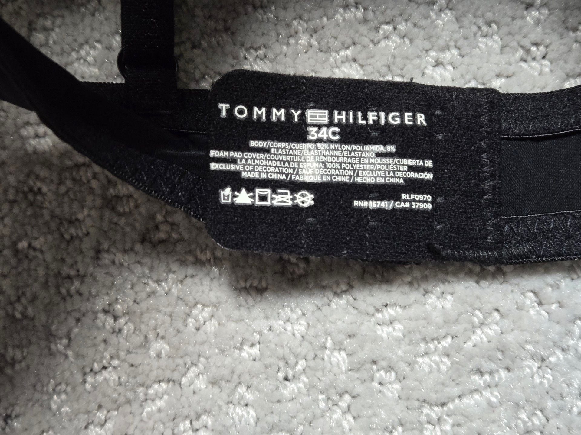 Tommy Hilfiger 2-Pack Push-Up Bra Size 34C White Black Logo Lace Trim 4