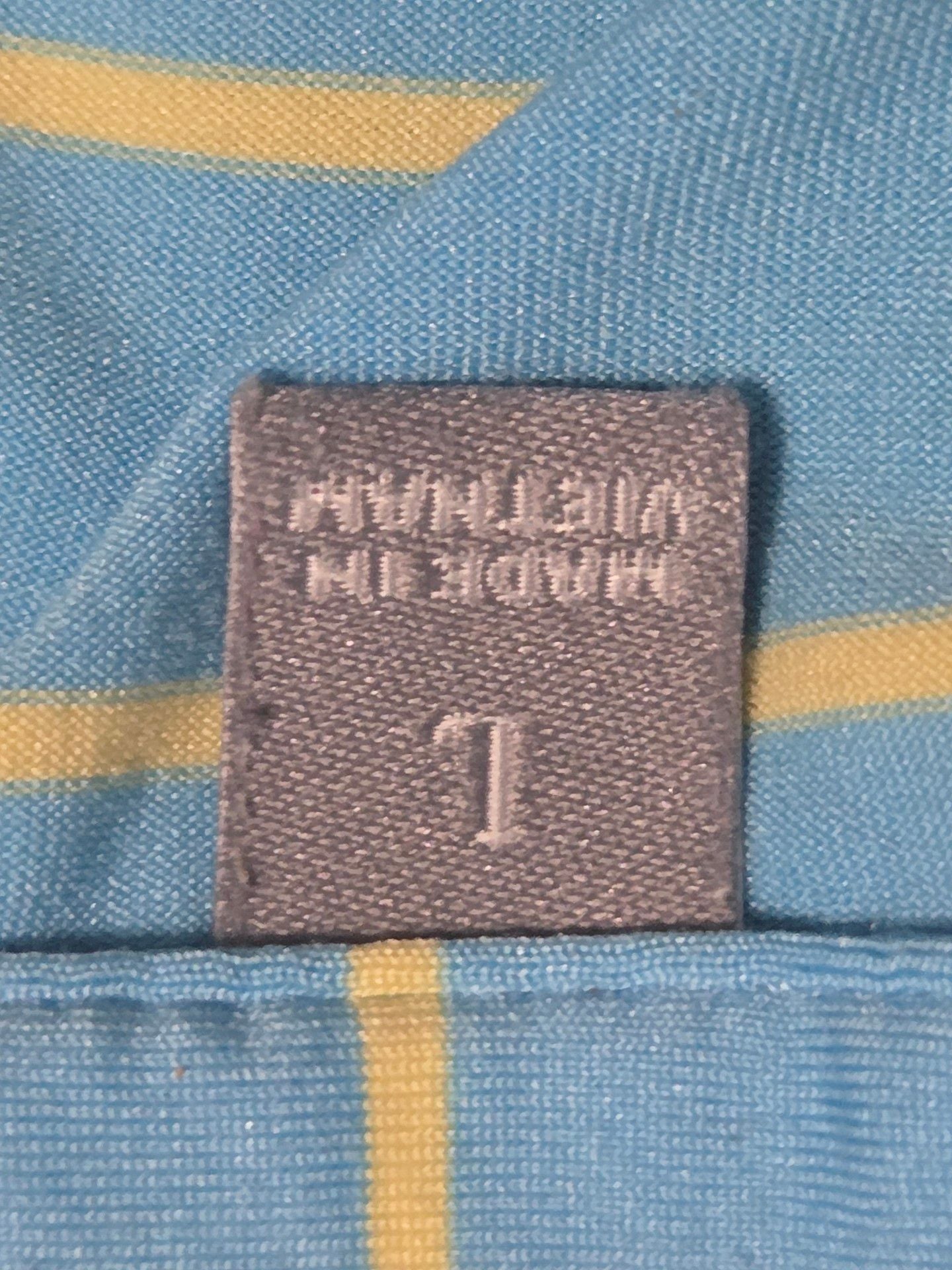 Peter Millar Summer Comfort Polo Shirt Size L Blue Yellow Striped Golf 6