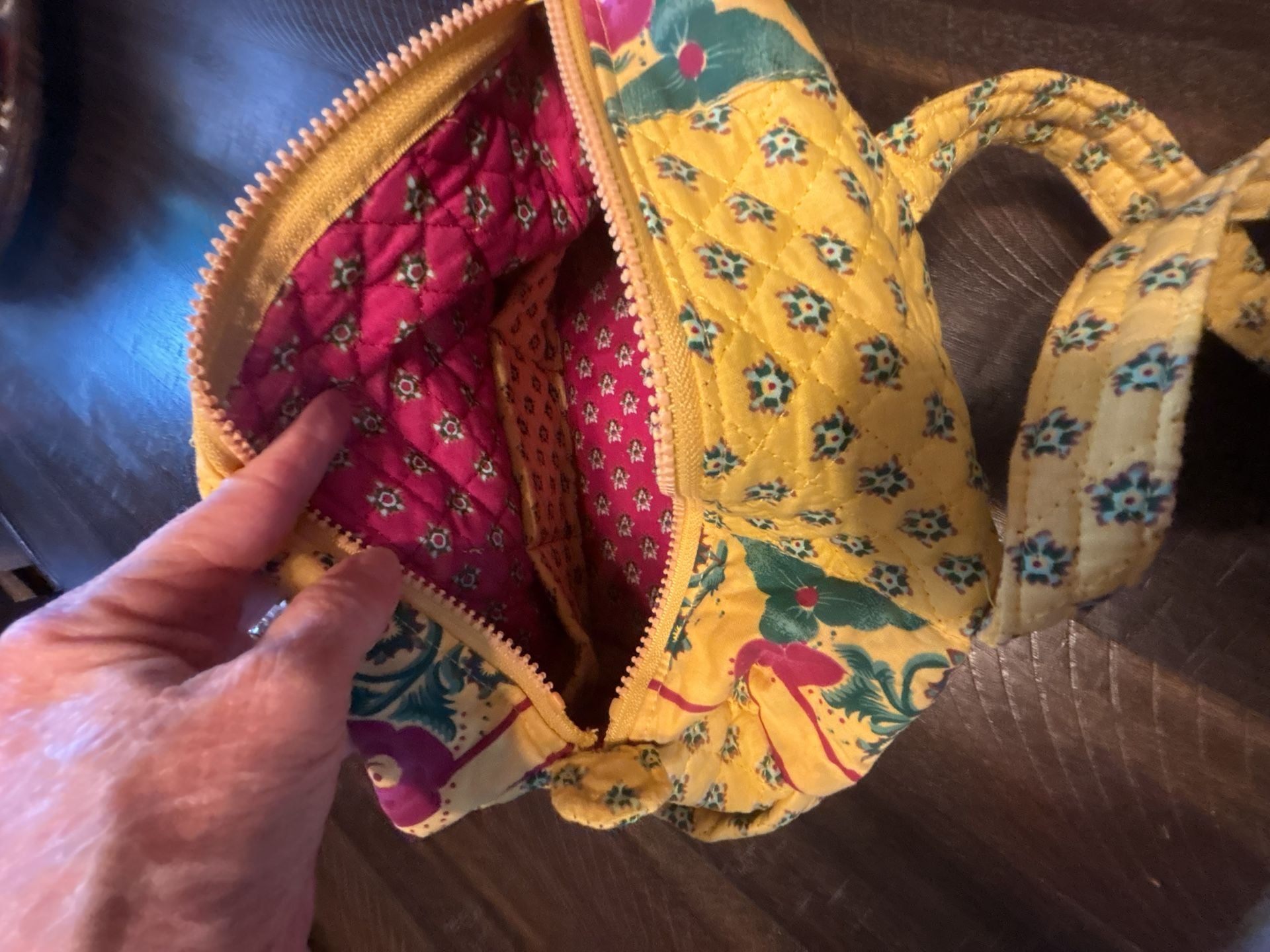 Taylor Layne Quilted Floral Medium Purse Yellow 4