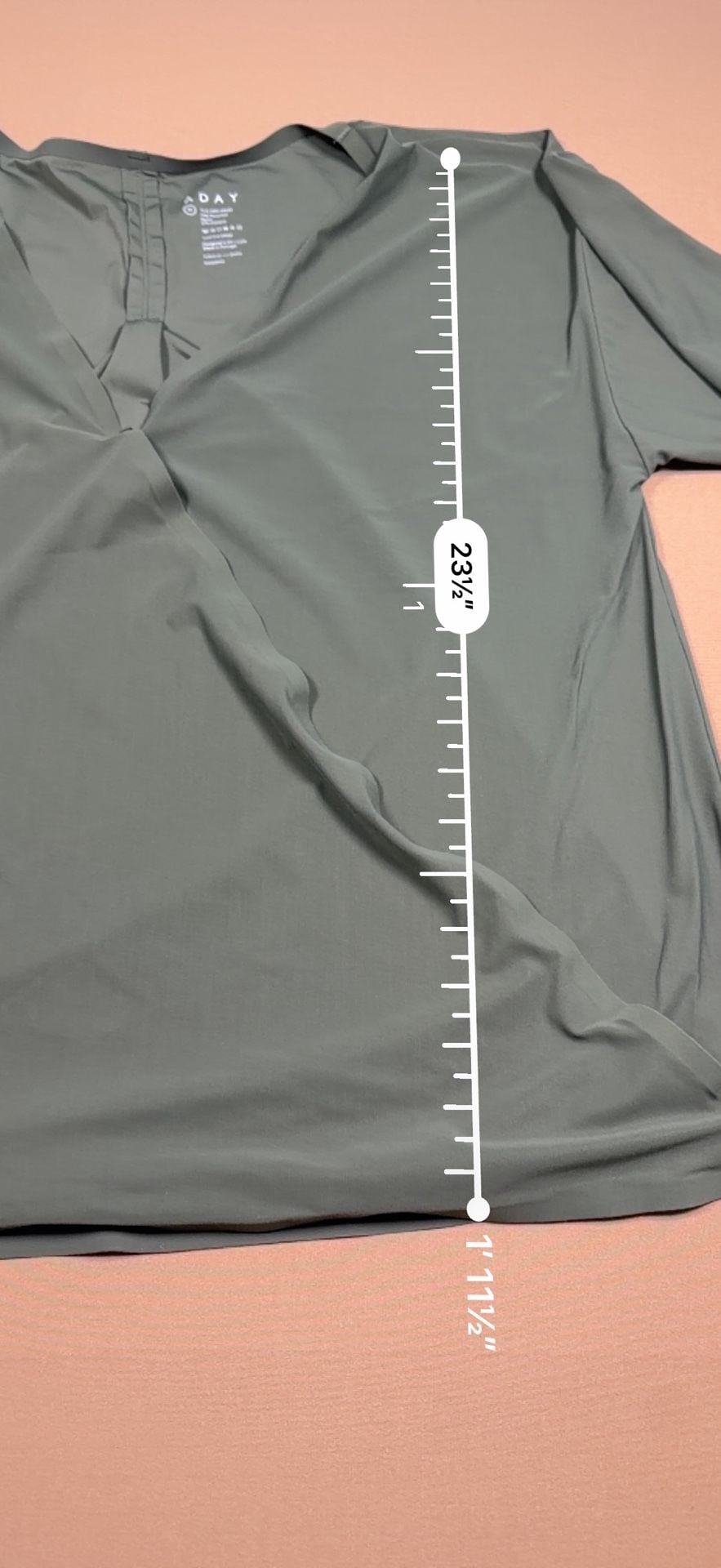 ADAY That's A Wrap Top Size M Green Long Sleeve V-Neck Blouse 11
