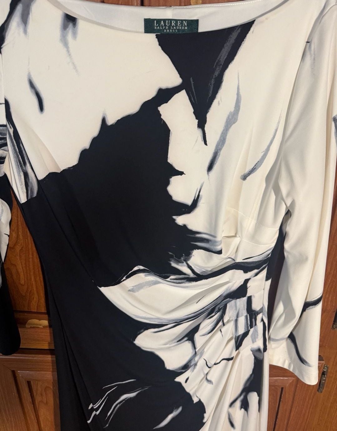 Lauren Ralph Lauren Size 6 Black White Floral Dress 6