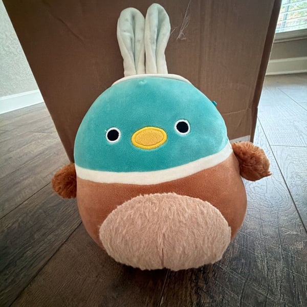 Squishmallows Daksa the Duck with Bunny Ears Plush