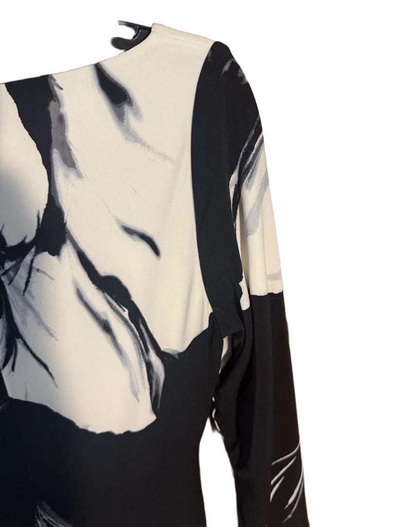 Lauren Ralph Lauren Size 6 Black White Floral Dress 11