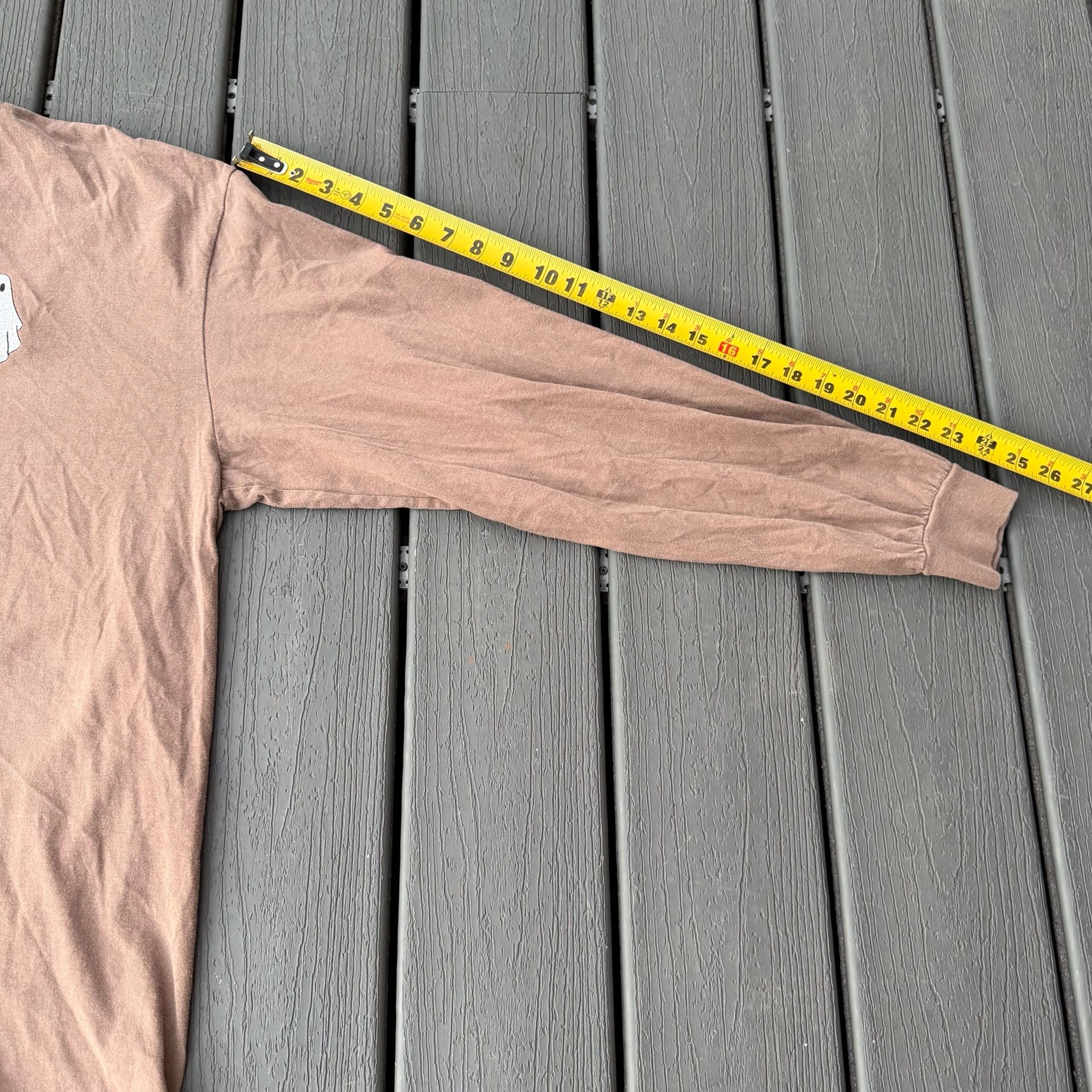 Comfort Colors Stanley Cup Ghost Long Sleeve Size 2XL Brown Shirt 7