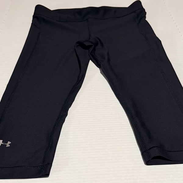 Under Armour HeatGear Compression Capri Leggings Size L Black