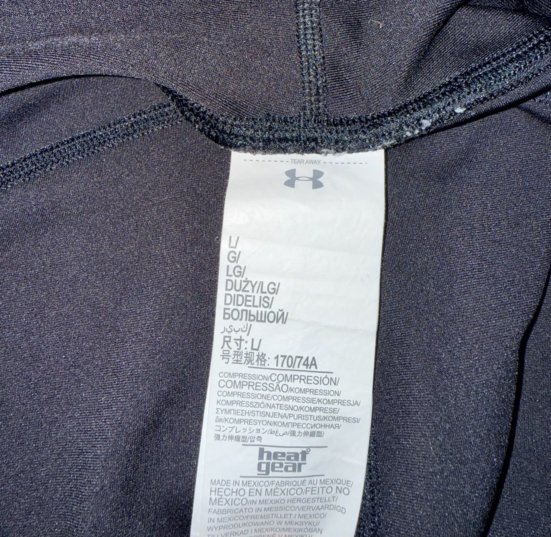Under Armour HeatGear Compression Capri Leggings Size L Black 5
