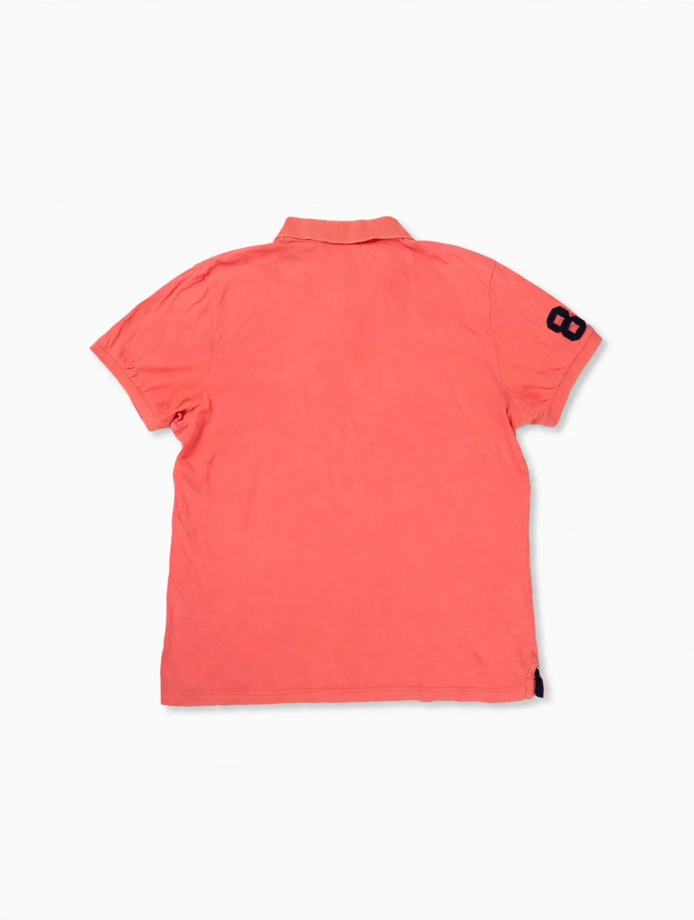 Aeropostale Polo Shirt Size XL Coral Orange Short Sleeve Aero NYC Logo 10