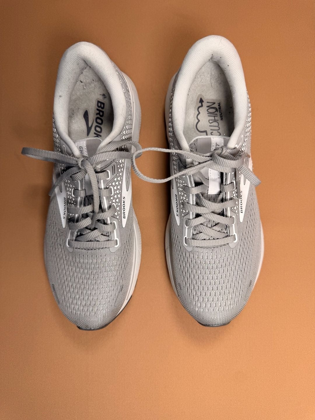 Brooks Ghost 14 Size 9.5 Grey Running Shoes Sneakers 7