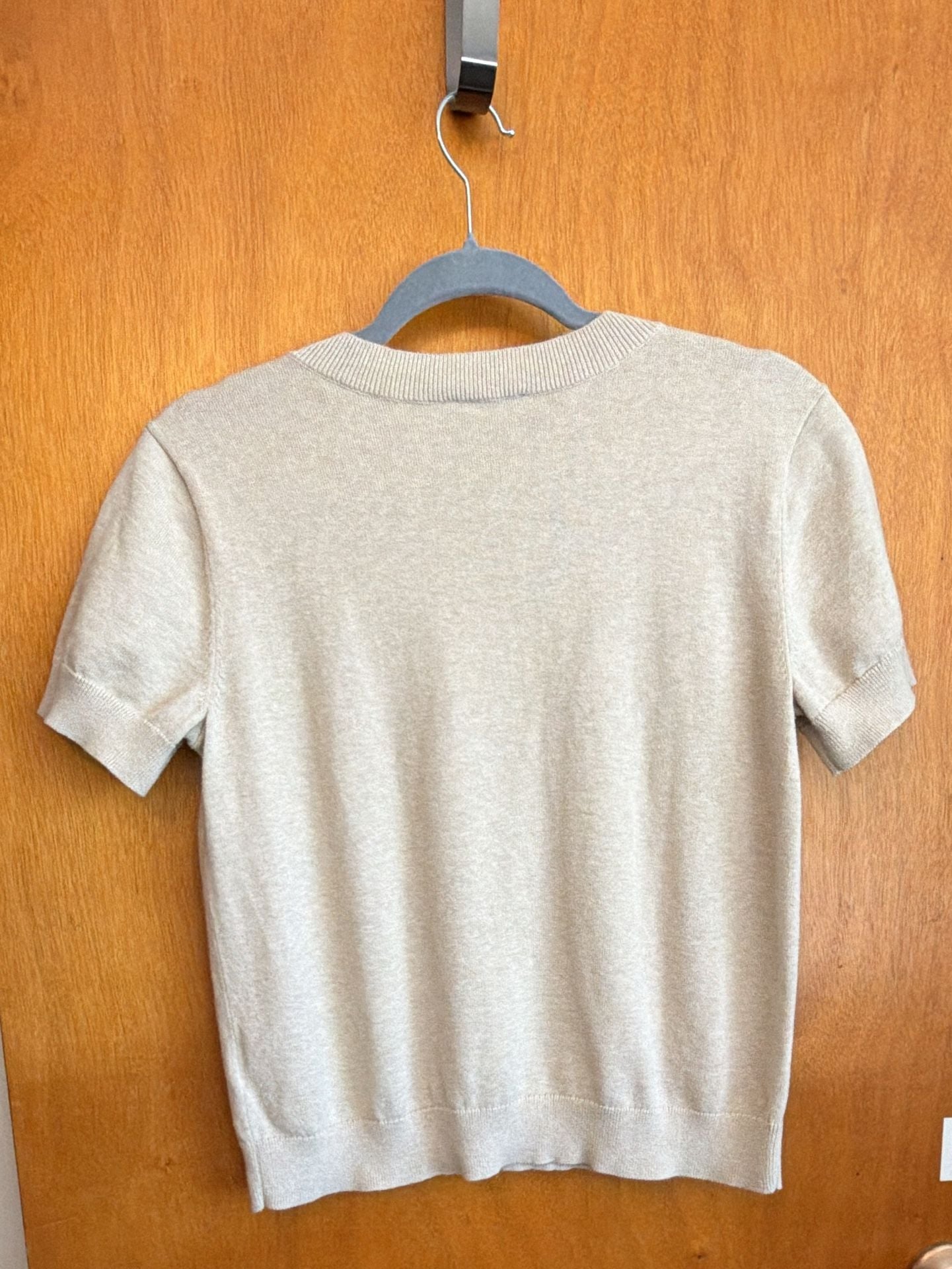 Pendleton Coastal Sunset Sweater Size M Beige Knit Short Sleeve Scenic 3